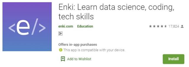 Enki Learn data science, coding, tech skills